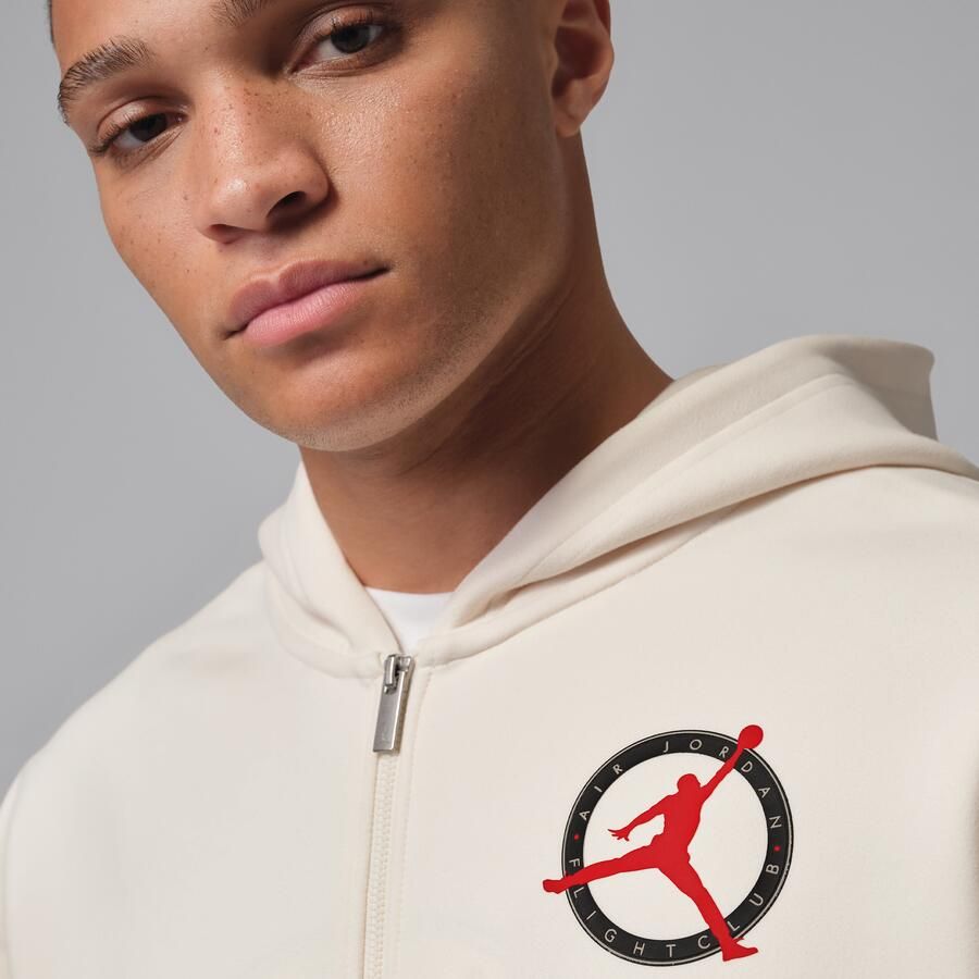 Jordan Flight Club Fleece knit sweatshirt met rits voor heren Bruin - Foto 2