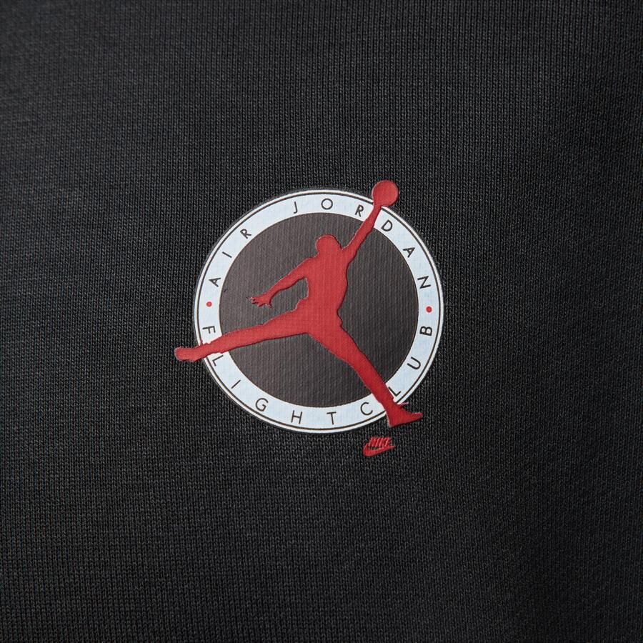 Jordan Flight Club Fleecetrui met kwartrits voor dames Zwart - Foto 3