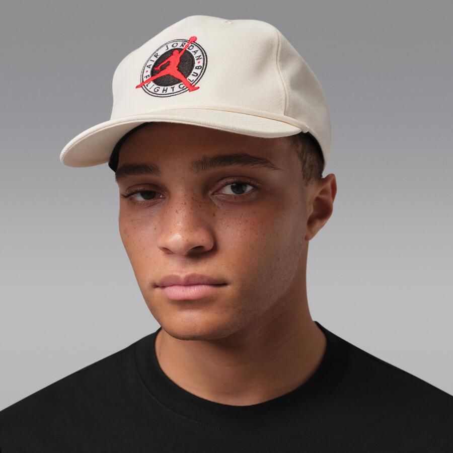 Jordan Flight Club Pro ongestructureerde pet met platte klep Bruin - Foto 4