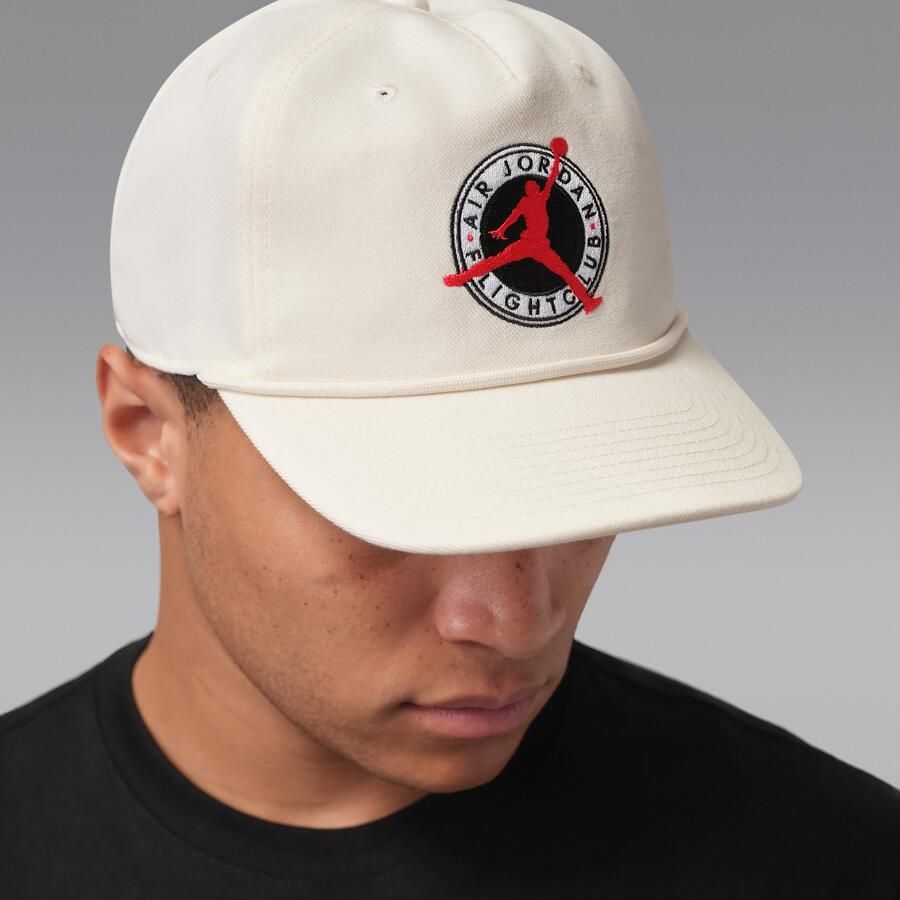 Jordan Flight Club Pro ongestructureerde pet met platte klep Bruin - Foto 3