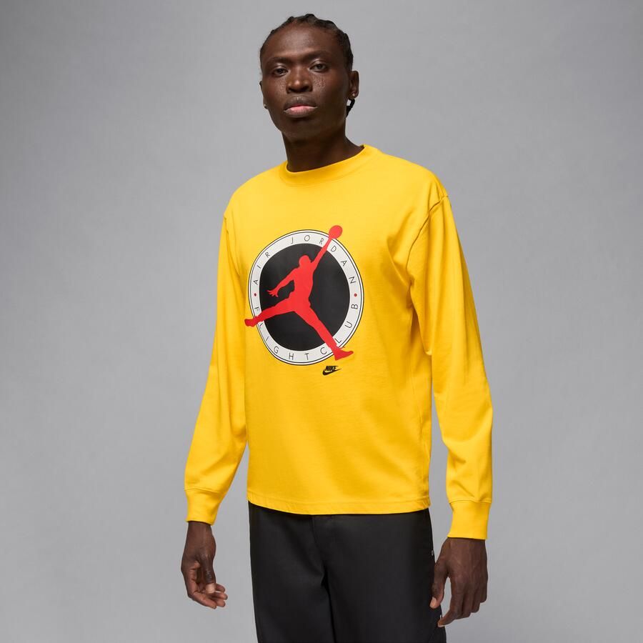 Jordan Flight Club T-shirt met lange mouwen voor heren Geel - Foto 4