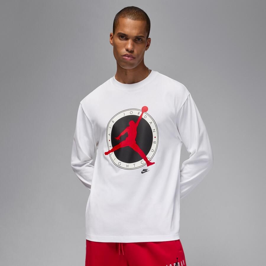 Jordan Flight Club T-shirt met lange mouwen voor heren Wit - Foto 4