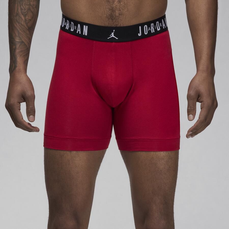 Jordan Flight Core katoenen boxershorts voor heren (3 stuks) Rood - Foto 4