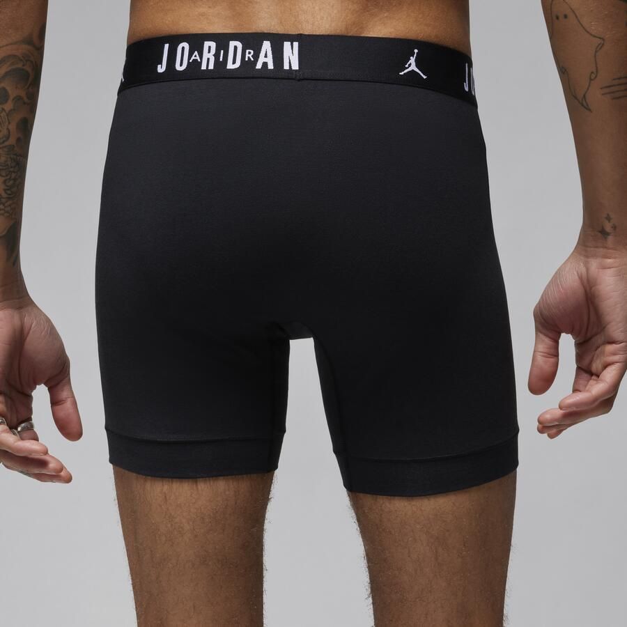 Jordan Flight Core katoenen boxershorts voor heren (3 stuks) Zwart