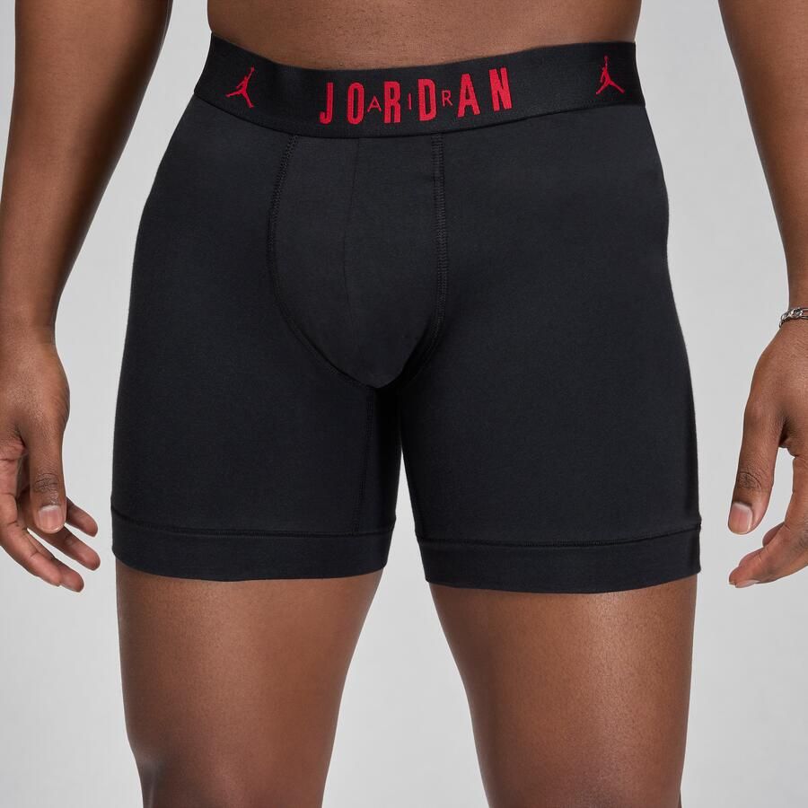 Jordan Flight Core katoenen boxershorts voor heren (3 stuks) Zwart
