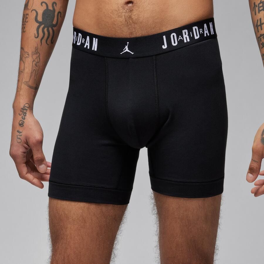 Jordan Flight Core katoenen boxershorts voor heren (3 stuks) Zwart - Foto 4