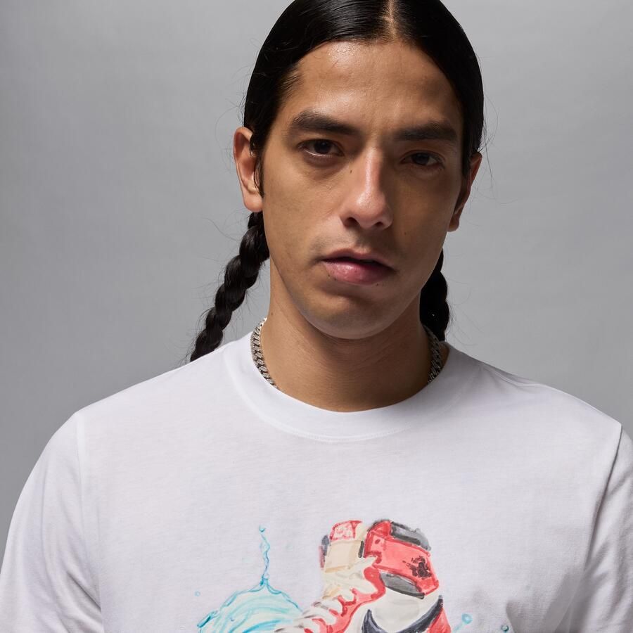 Jordan Flight Essentials AJ1 T-shirt met korte mouwen voor heren Wit - Foto 2