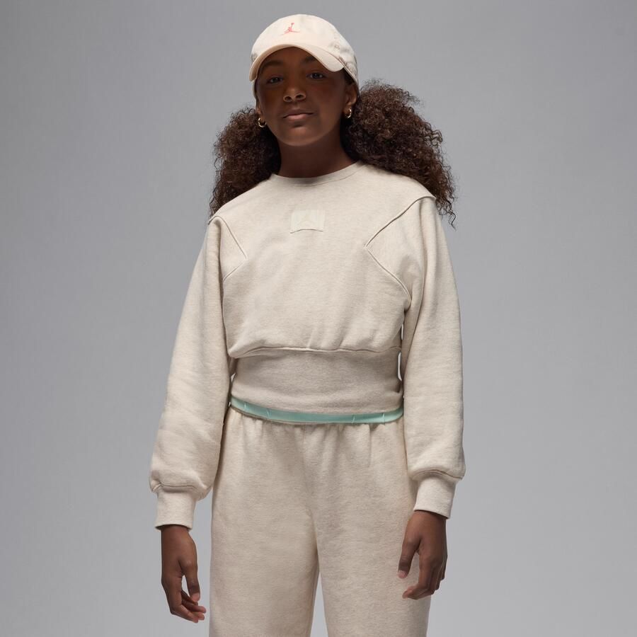 Jordan Flight Essentials oversized shirt met ronde hals voor kids Bruin - Foto 4