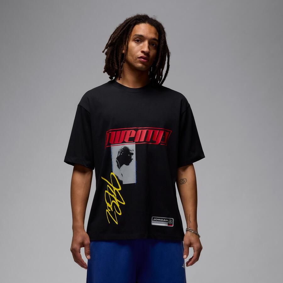 Jordan Flight Essentials oversized T-shirt voor heren Zwart - Foto 4