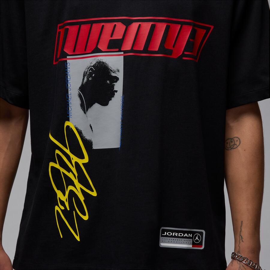 Jordan Flight Essentials oversized T-shirt voor heren Zwart - Foto 3