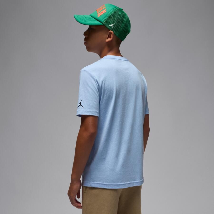 Jordan Flight Essentials T-shirt met boxed logo 3.0 voor kids Blauw