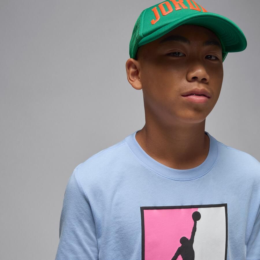 Jordan Flight Essentials T-shirt met boxed logo 3.0 voor kids Blauw - Foto 2