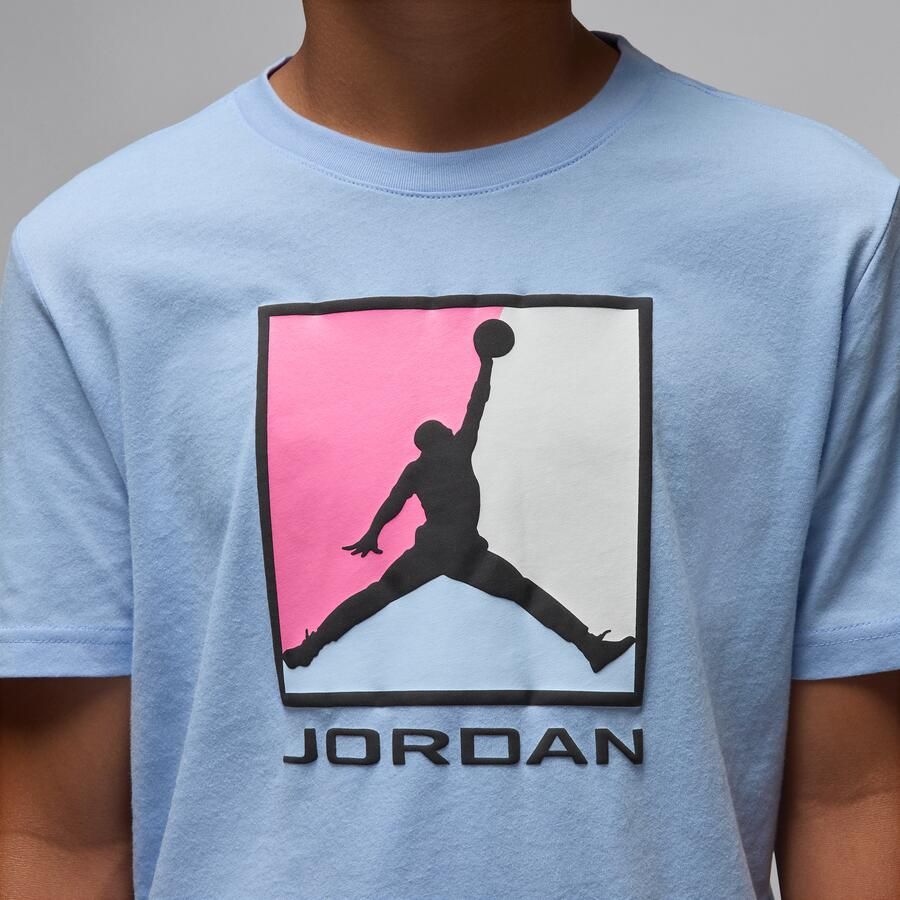 Jordan Flight Essentials T-shirt met boxed logo 3.0 voor kids Blauw - Foto 3