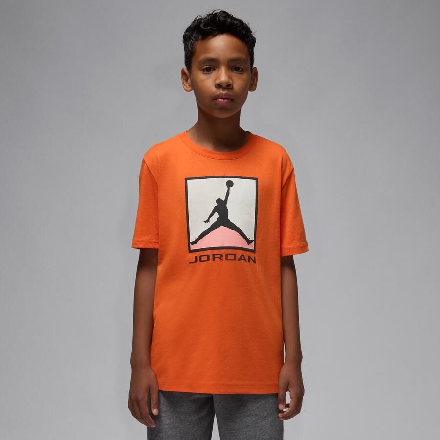 Jordan Flight Essentials T-shirt met boxed logo 3.0 voor kids Oranje - Foto 4