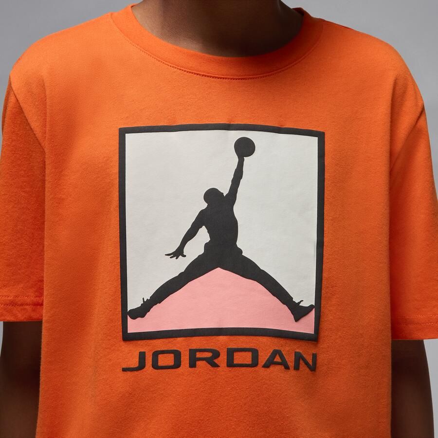 Jordan Flight Essentials T-shirt met boxed logo 3.0 voor kids Oranje - Foto 3