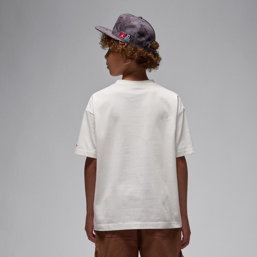 Jordan Flight Essentials T-shirt met print voor kids Wit