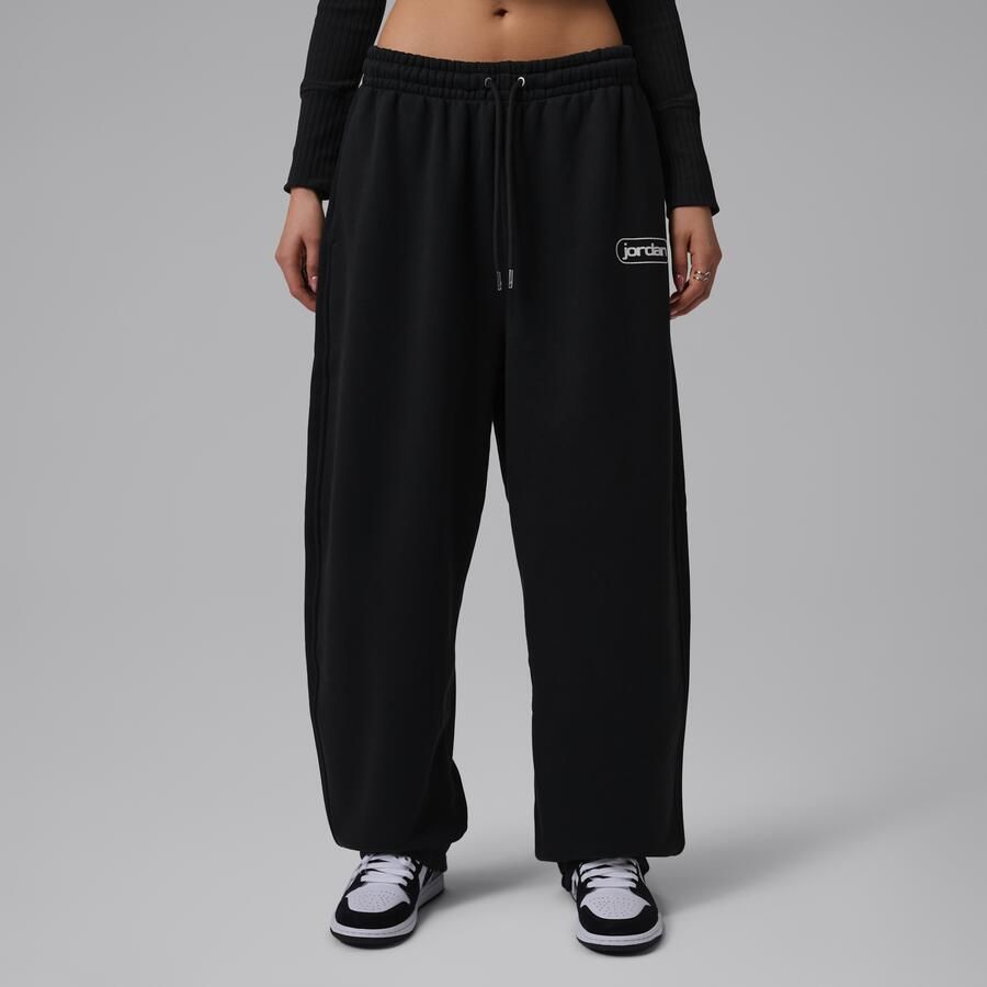 Jordan Flight Fleece baggy broek voor dames Zwart - Foto 4