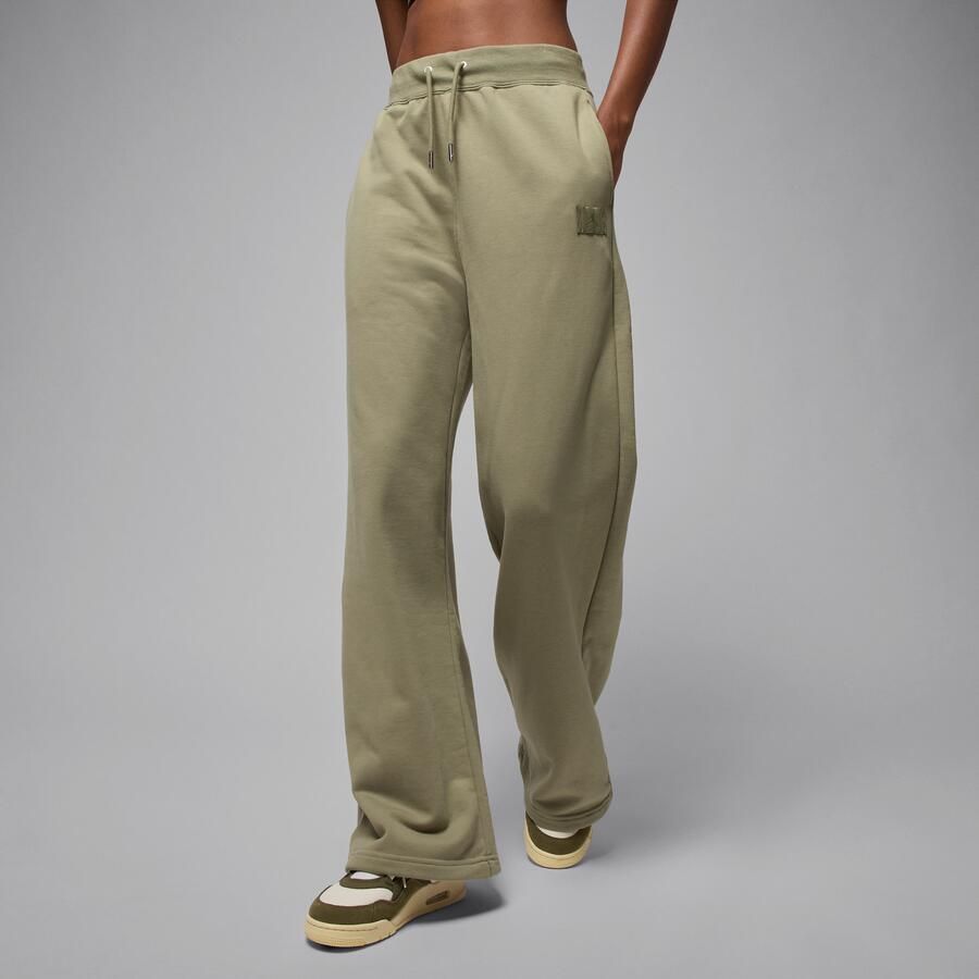 Jordan Flight Fleece damesbroek van sweatstof met open zoom Bruin - Foto 4