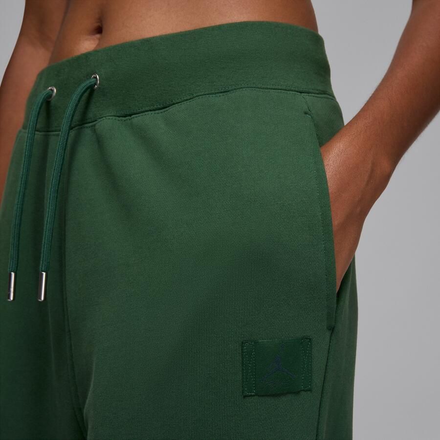 Jordan Flight Fleece damesbroek van sweatstof met open zoom Groen - Foto 2