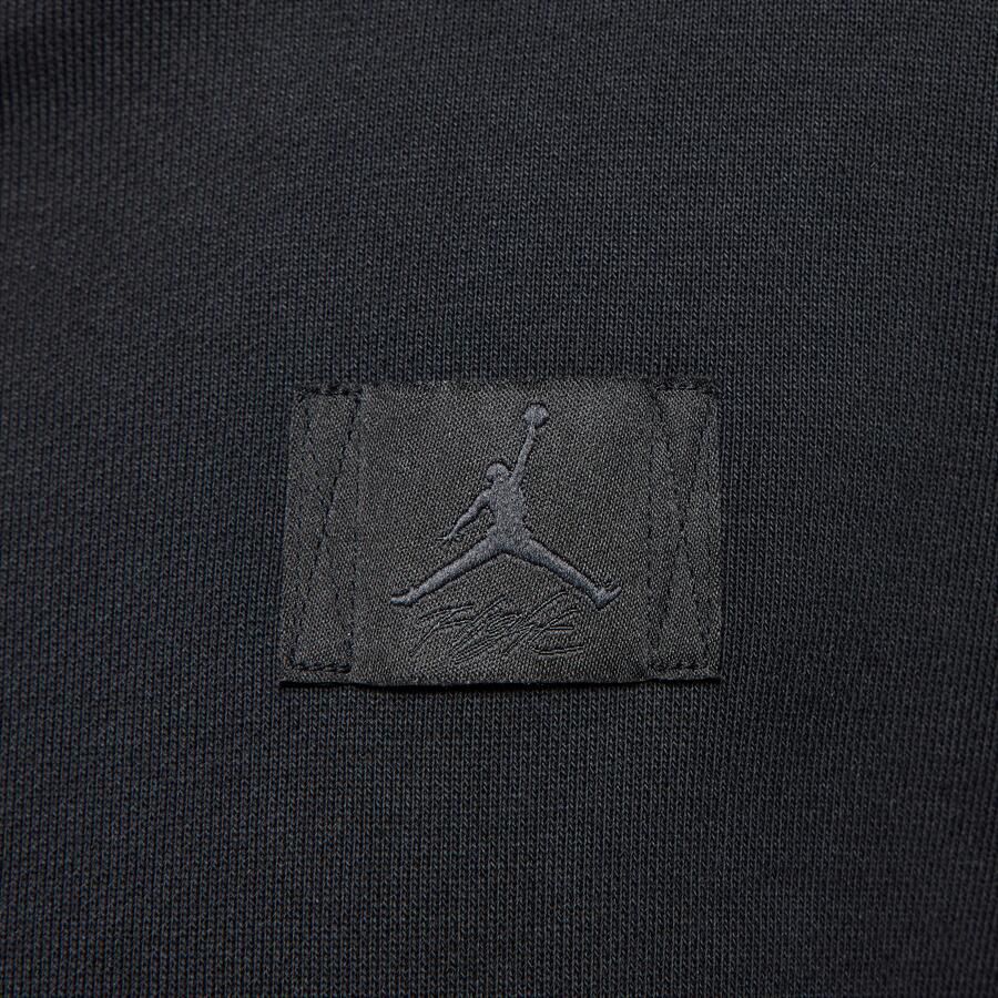 Jordan Flight Fleece korte hoodie met satijnen voering voor dames Zwart - Foto 3
