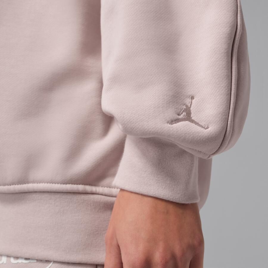 Jordan Flight Fleece Rugbytop voor dames Roze - Foto 3