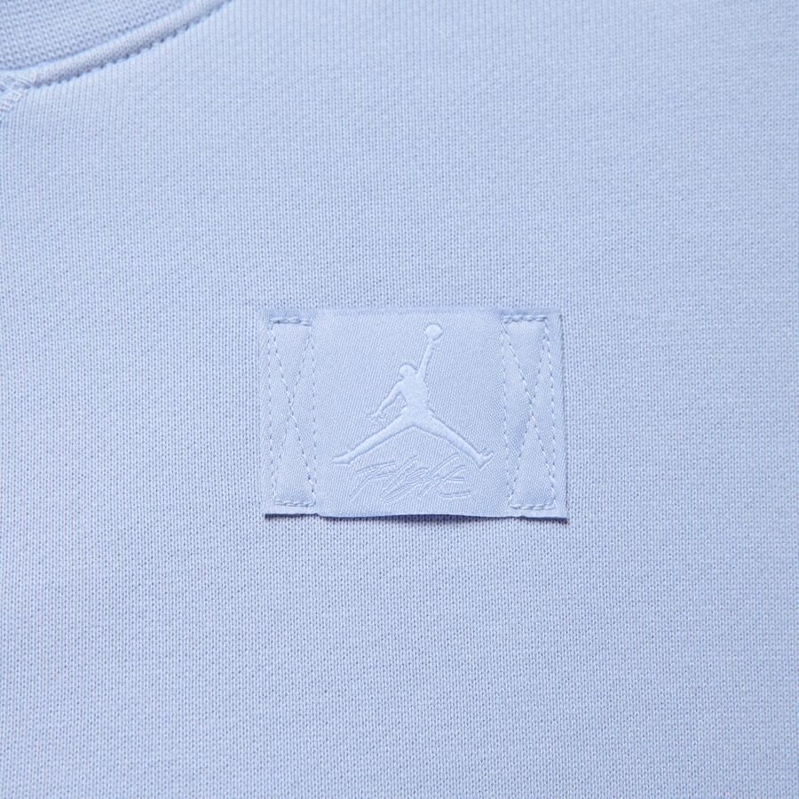 Jordan Flight Fleece sweatshirt met ronde hals voor dames Grijs - Foto 3