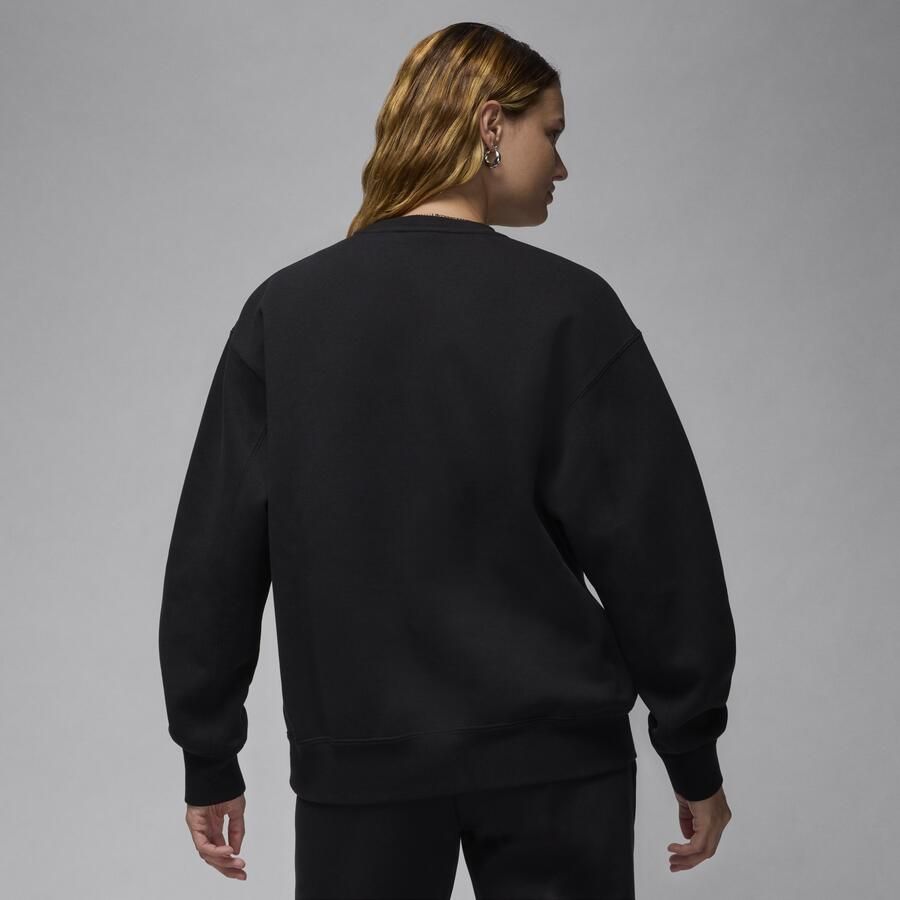 Jordan Flight Fleece sweatshirt met ronde hals voor dames Zwart - Foto 3