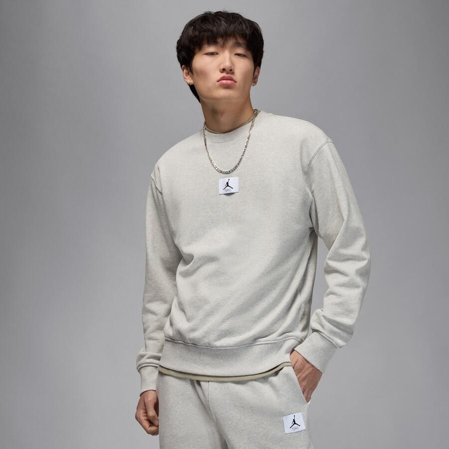 Jordan Flight Fleece sweatshirt met ronde hals voor heren Grijs - Foto 4