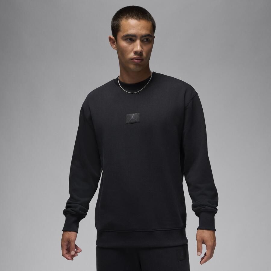 Jordan Flight Fleece sweatshirt met ronde hals voor heren Zwart - Foto 4