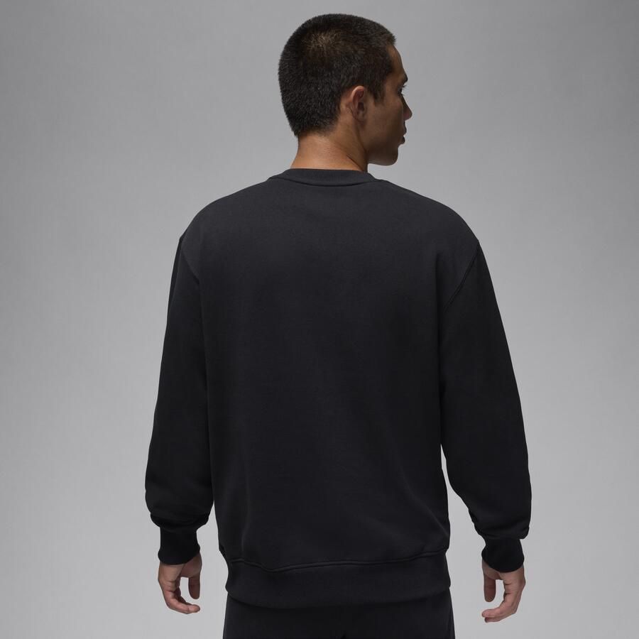 Jordan Flight Fleece sweatshirt met ronde hals voor heren Zwart