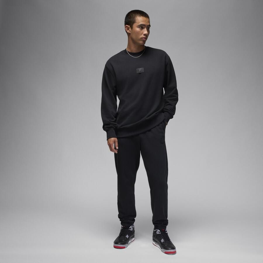 Jordan Flight Fleece sweatshirt met ronde hals voor heren Zwart - Foto 3