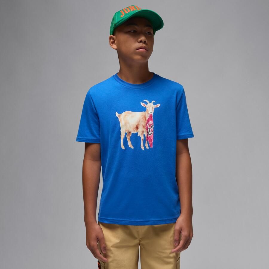 Jordan Flight Goat T-shirt voor kids Blauw - Foto 4