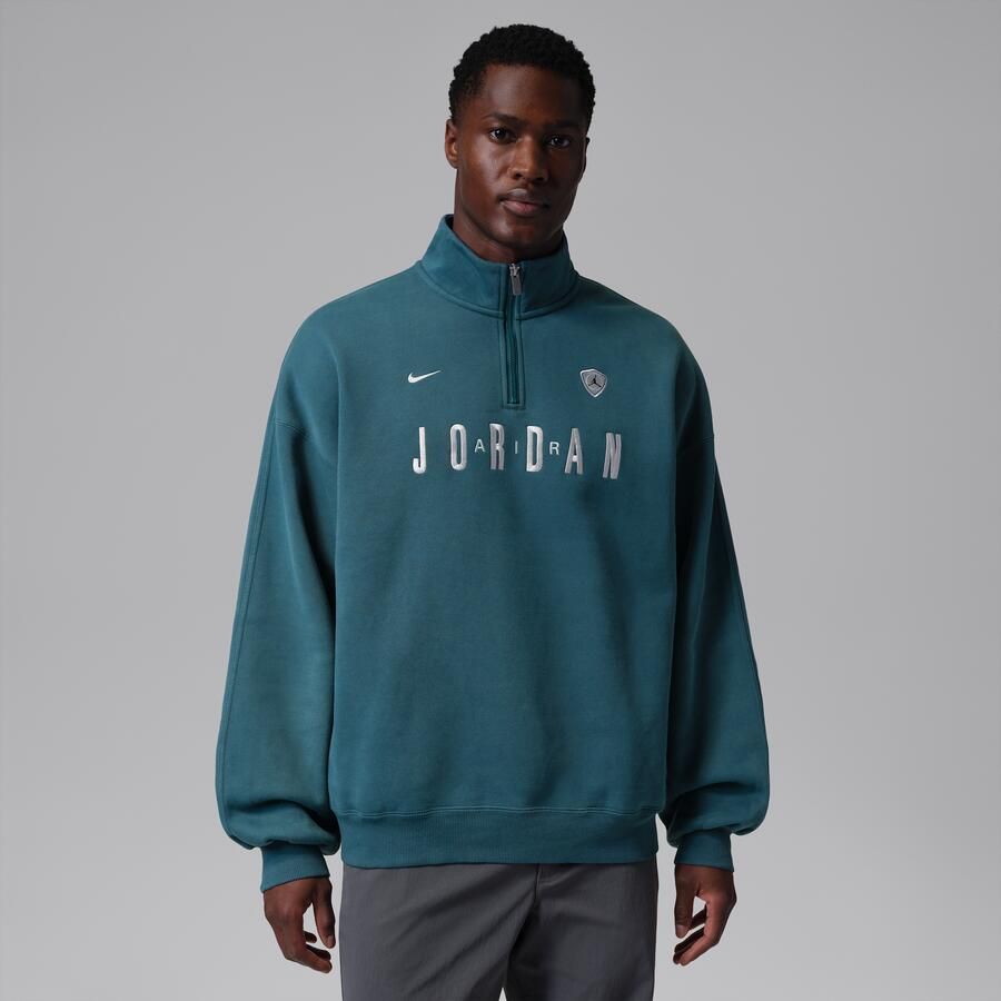 Jordan Flight herenfleece met korte rits en graphic Blauw - Foto 4