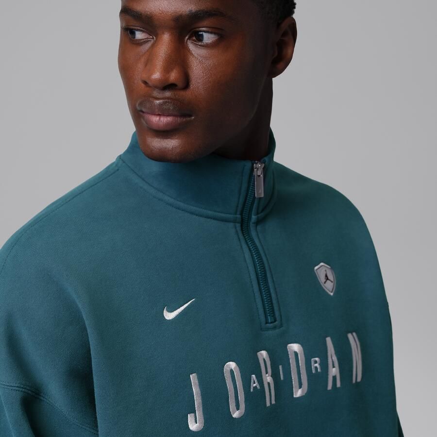 Jordan Flight herenfleece met korte rits en graphic Blauw - Foto 2