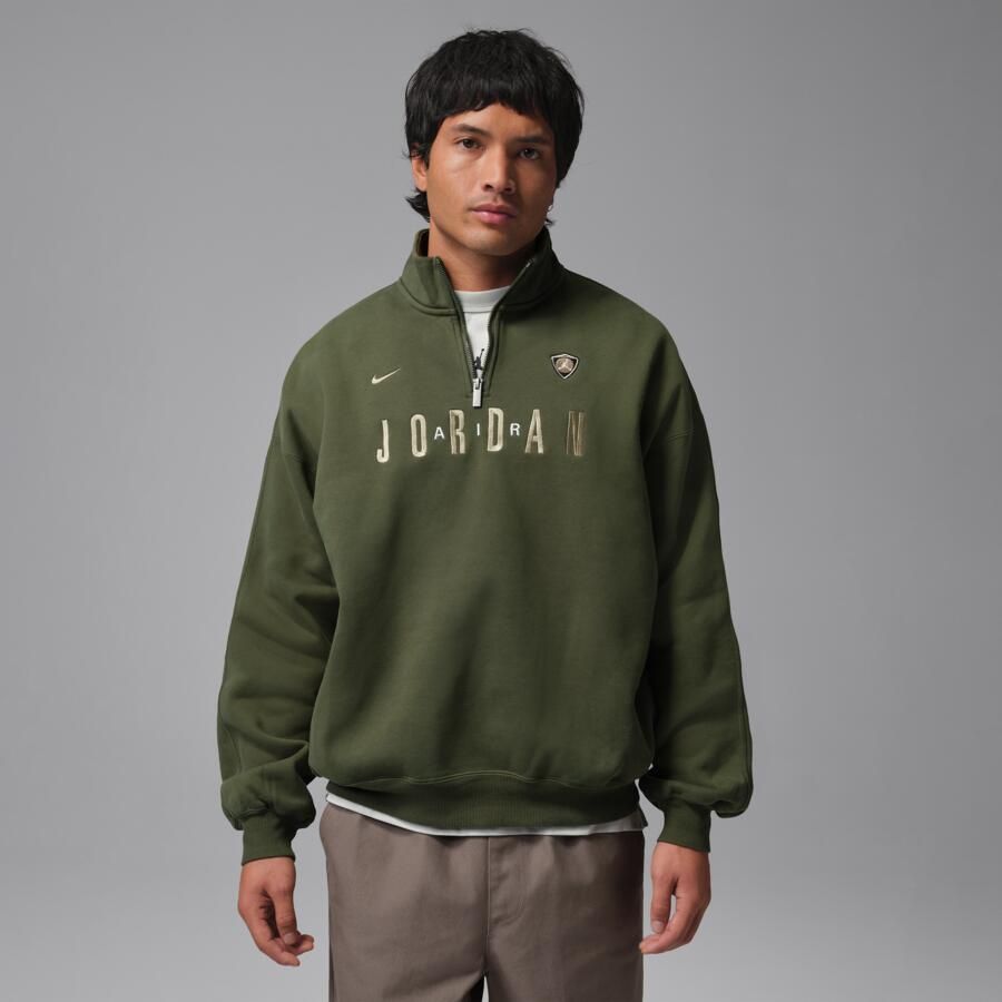 Jordan Flight herenfleece met korte rits en graphic Groen - Foto 4
