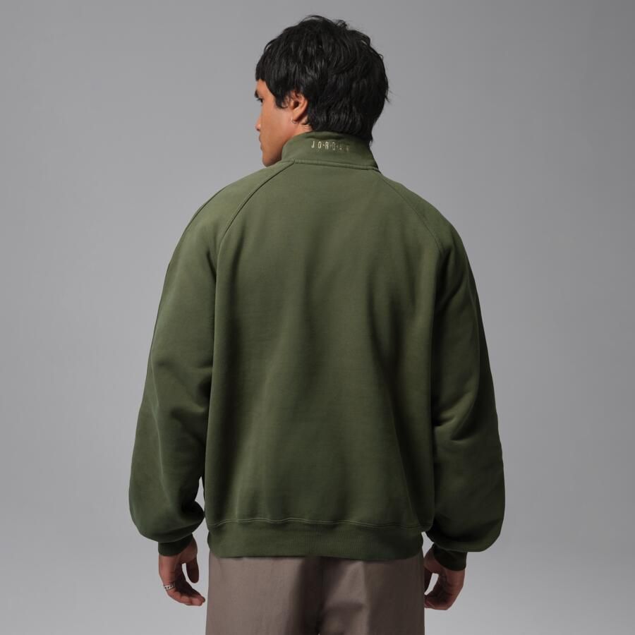 Jordan Flight herenfleece met korte rits en graphic Groen