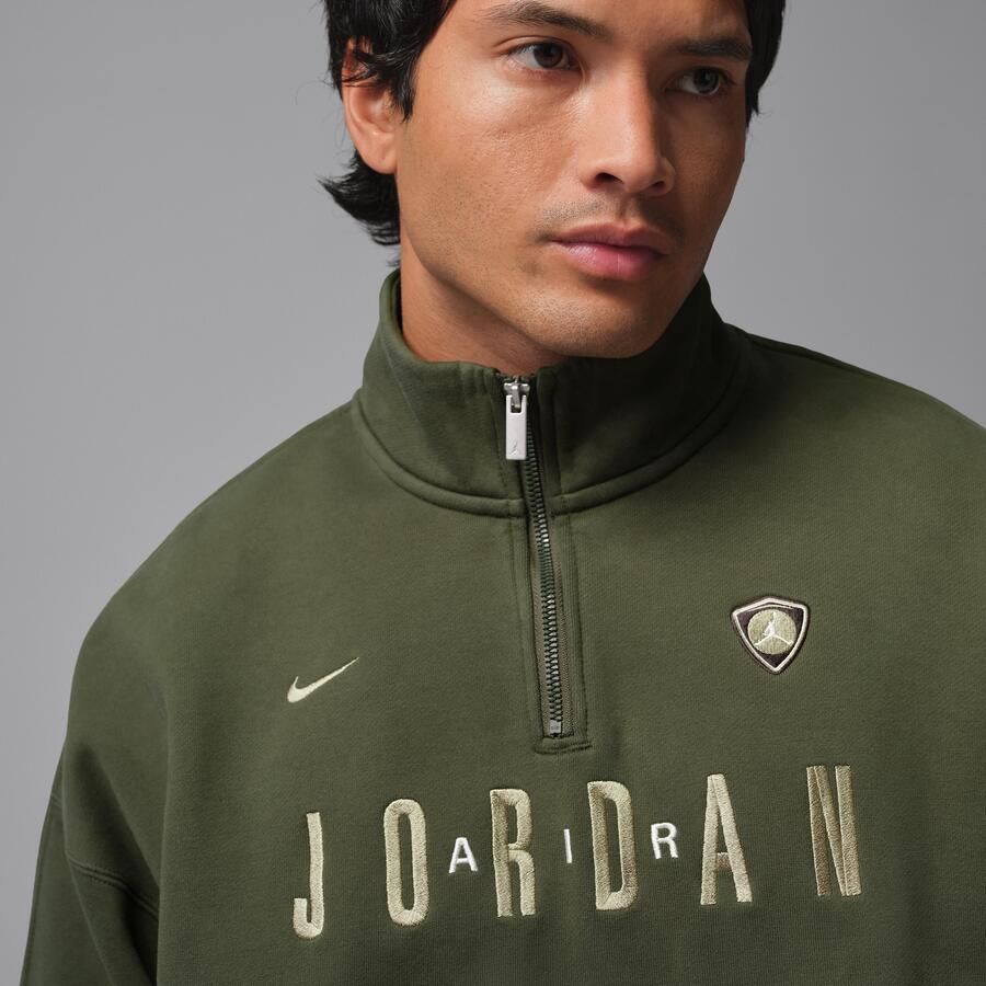 Jordan Flight herenfleece met korte rits en graphic Groen - Foto 2