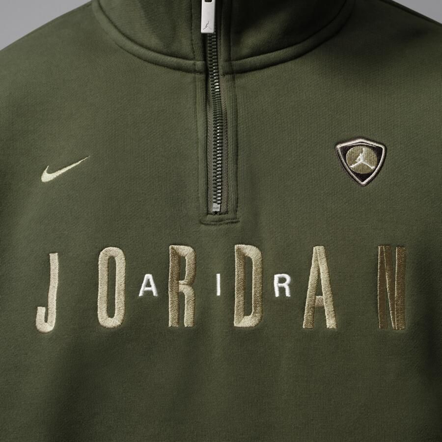 Jordan Flight herenfleece met korte rits en graphic Groen - Foto 3
