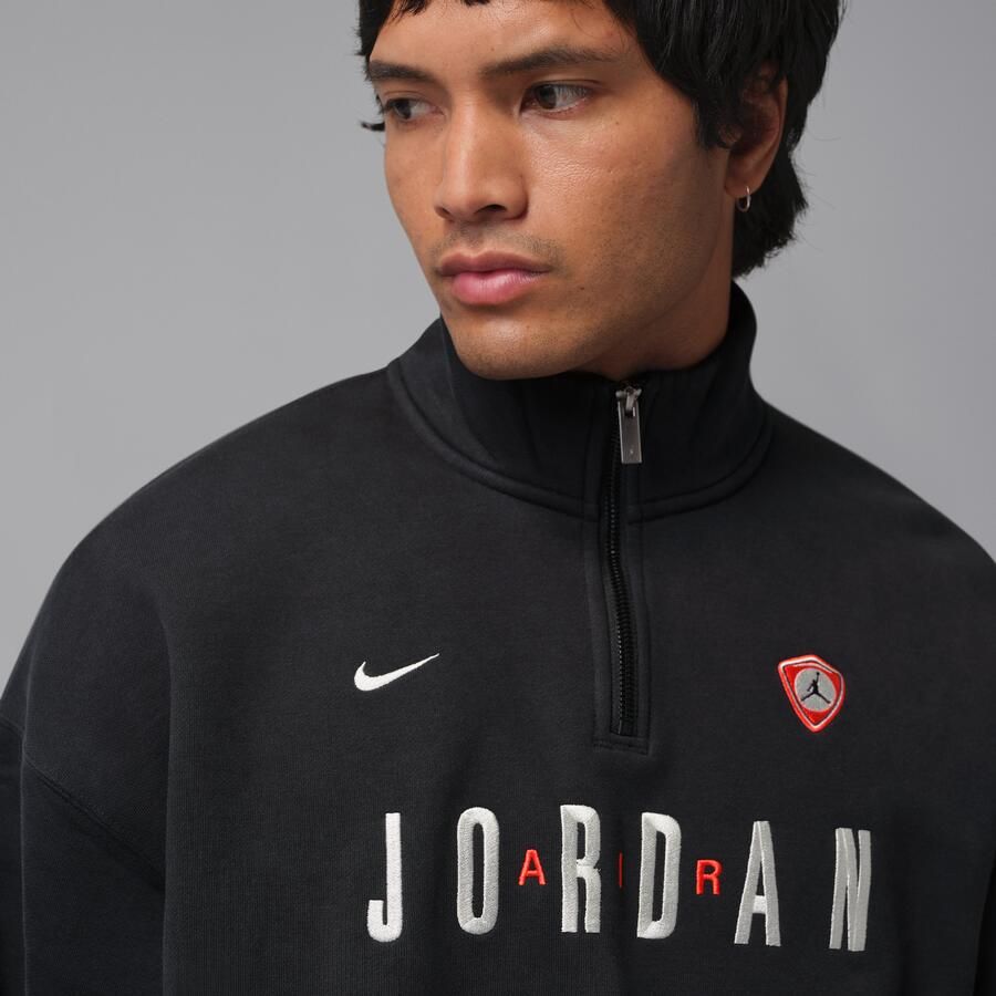 Jordan Flight herenfleece met korte rits en graphic Zwart - Foto 2