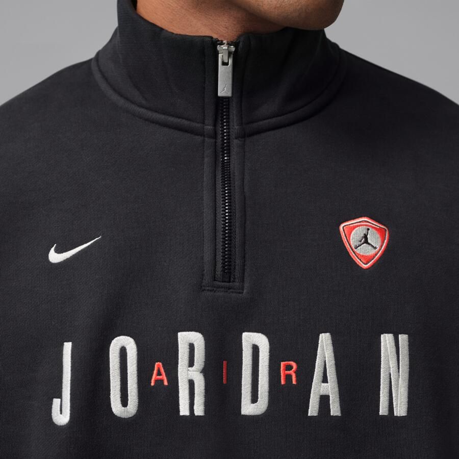 Jordan Flight herenfleece met korte rits en graphic Zwart - Foto 3