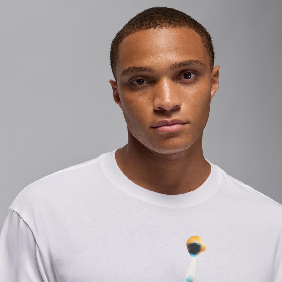 Jordan Flight herenshirt met lange mouwen en ronde hals Wit - Foto 2