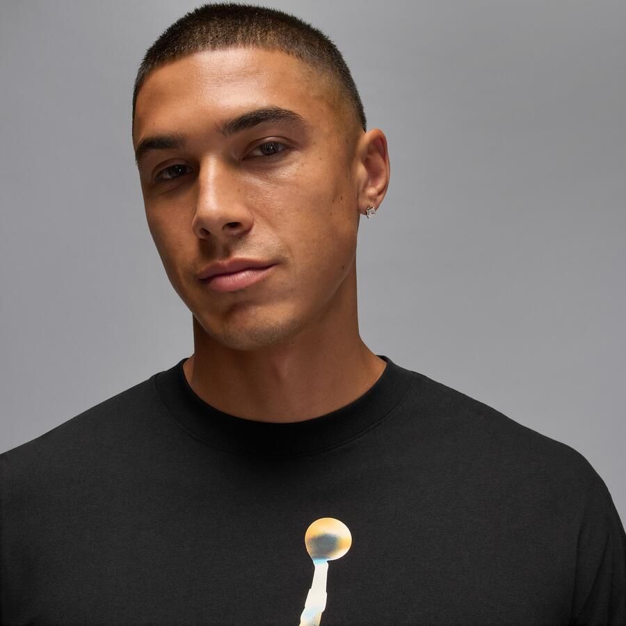 Jordan Flight herenshirt met lange mouwen en ronde hals Zwart - Foto 2