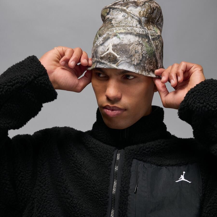 Jordan Flight High Pile Shearling jack voor heren Zwart - Foto 2