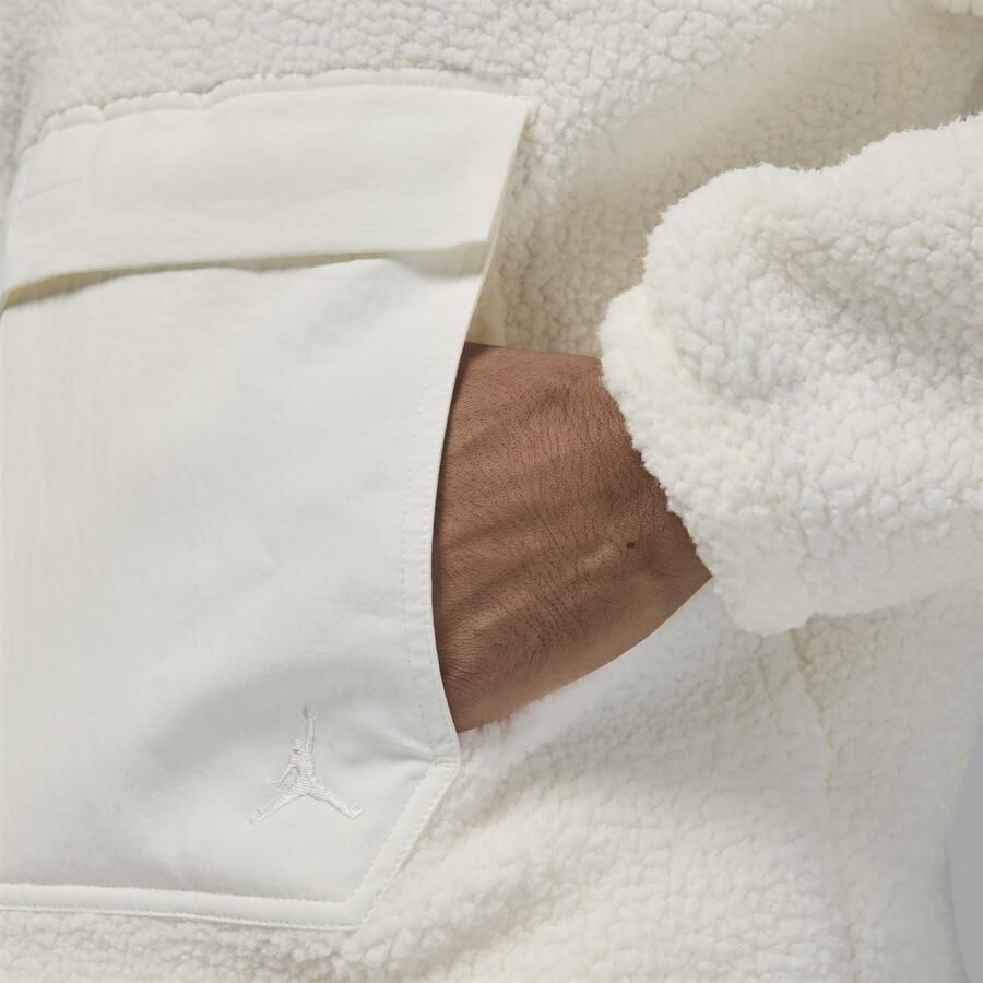 Jordan Flight hoodie van hoogpolige fleece voor heren Wit - Foto 2
