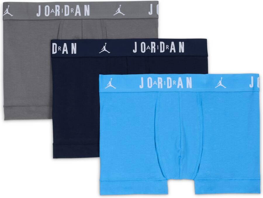 Jordan Flight katoenen boxershorts voor heren (3 stuks) Blauw - Foto 3