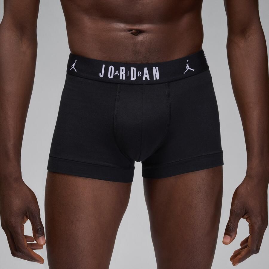 Jordan Flight katoenen boxershorts voor heren (3 stuks) Zwart