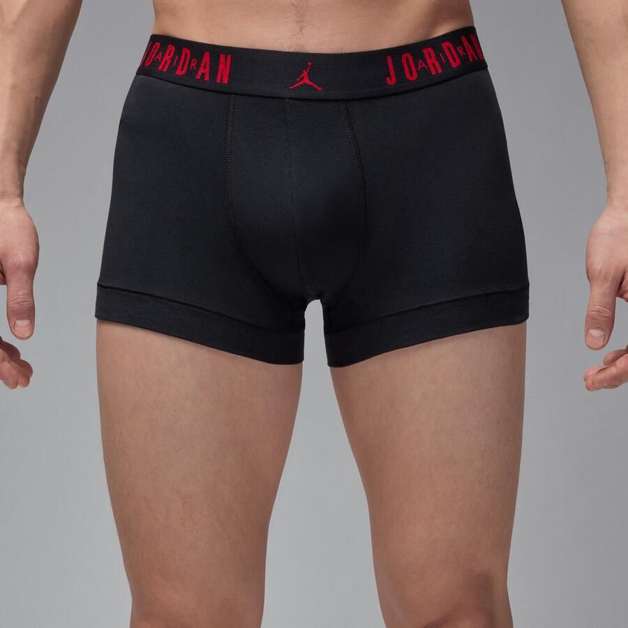 Jordan Flight katoenen boxershorts voor heren (3 stuks) Zwart