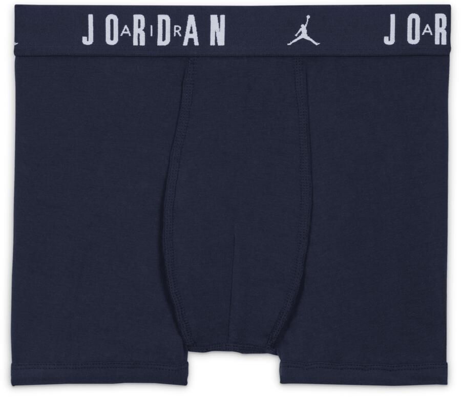 Jordan Flight katoenen boxershorts voor kids (3 stuks) Blauw - Foto 2