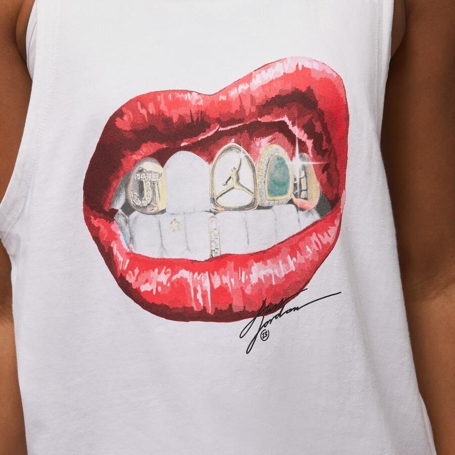 Jordan Flight mouwloos T-shirt met graphic voor dames Wit - Foto 3