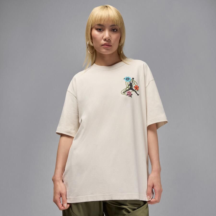 Jordan Flight oversized T-shirt met graphic voor dames Bruin - Foto 4